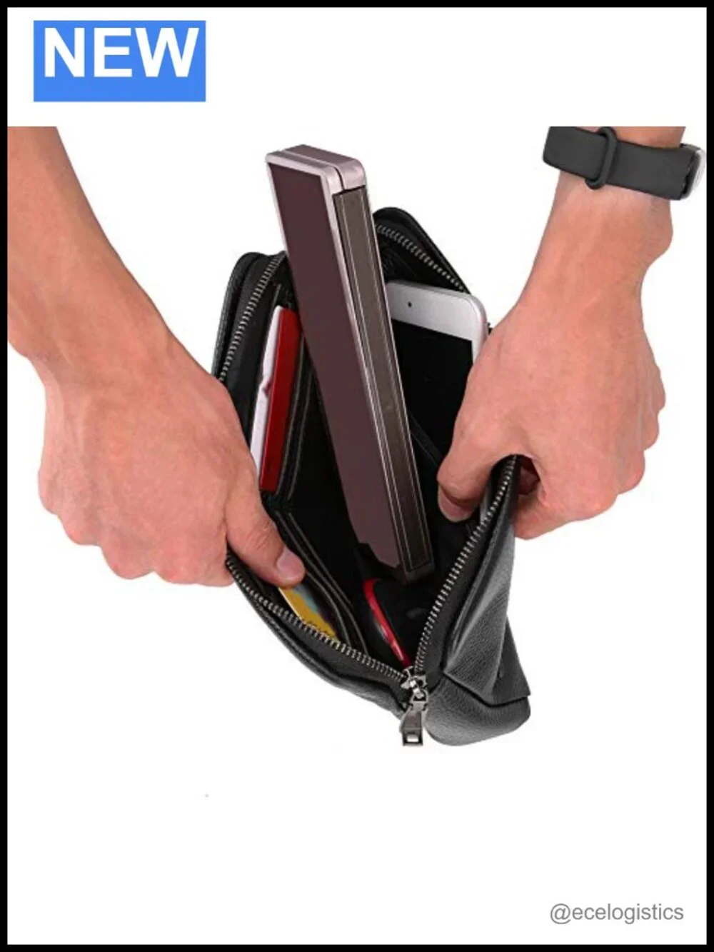Smart Fingerprint Wallet for Men Women, Leather RFID Blocking Anti Theft Bifold